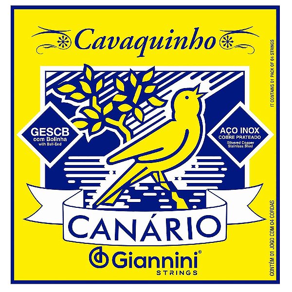 Corda Para Cavaquinho Com Bolinha Canário Giannini
