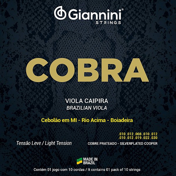 Corda Para Viola .010 Cebolão em Mi Cobra Giannini