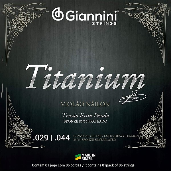 Corda Para Violão Nylon .029 Bronze 85/15 Extra Pesada Titanium Giannini