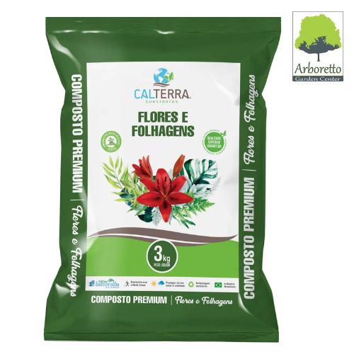 SUBSTRATO FLORES E FOLHAGENS 3Kg CALTERRA