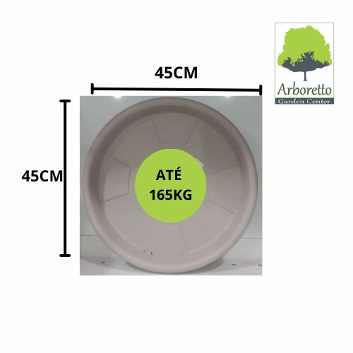 PRATO COM RODAS CINZA TAUPE SKATE 45CM FG