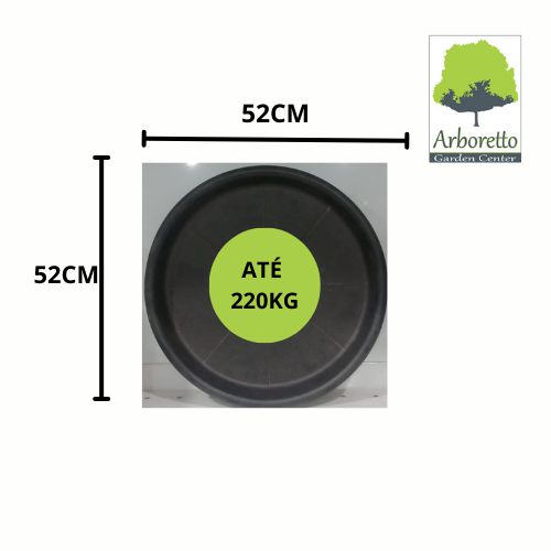 PRATO COM RODAS PRETO SKATE 52CM FG