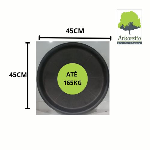 PRATO COM RODAS PRETO SKATE 45CM FG