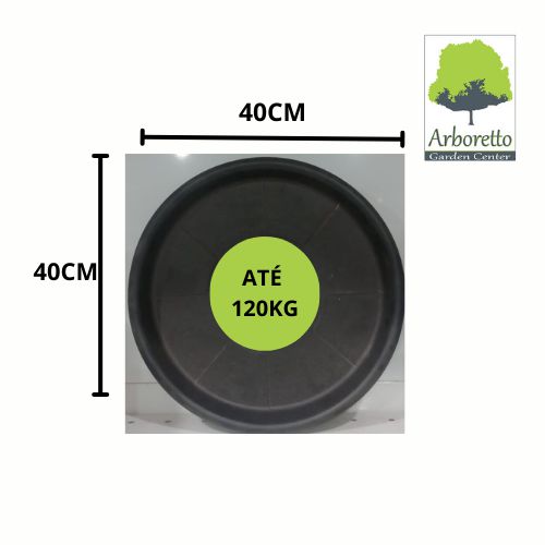 PRATO COM RODAS PRETO SKATE 40CM FG