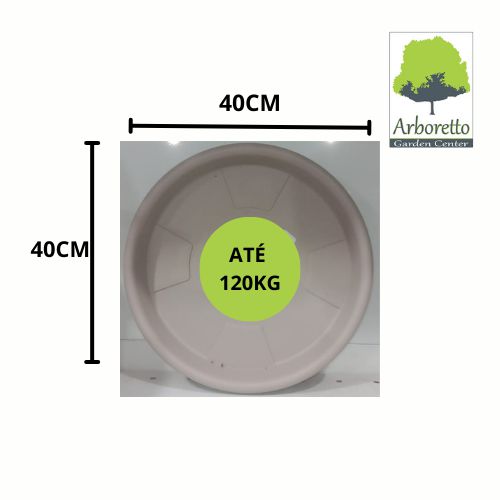 PRATO COM RODAS CINZA TAUPE SKATE 40CM FG