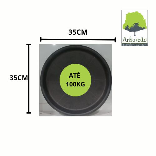 PRATO COM RODAS PRETO SKATE 35CM FG