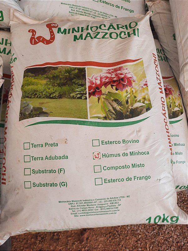 HUMUS MINHOCA 10 Kg MAZZOCHI