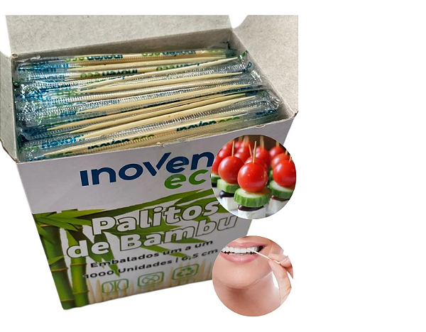 Palitos de Dente Bamboo 1000 Unidades