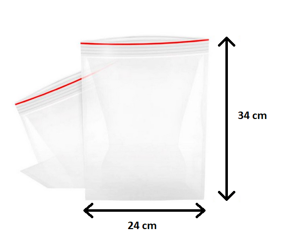 SACO ZIP HERMÉTICO N10 24X34 100un