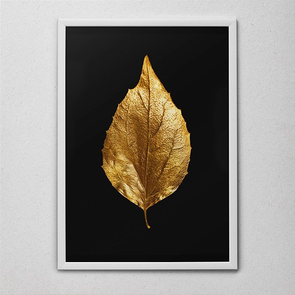 Quadro Decorativo Folha Dourada 3
