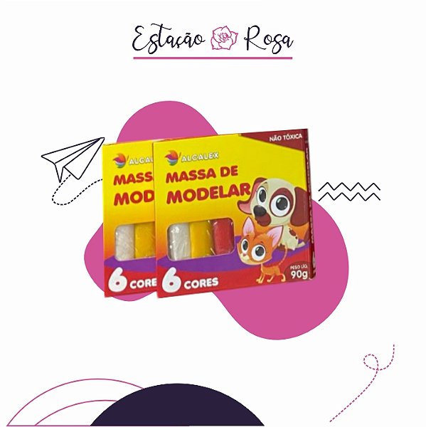 Conjunto de Massa para Modelar (06 Cores)