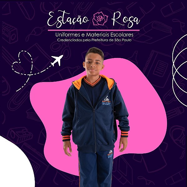 Jaqueta Flanelada Escolar Queiroz Telles