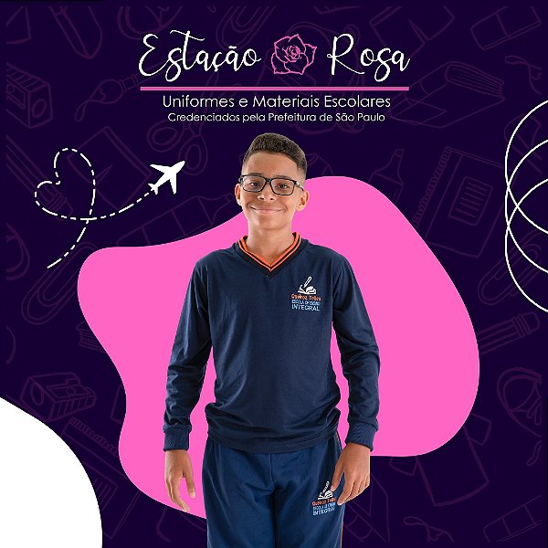 Camiseta Manga Longa Escolar Queiroz Telles