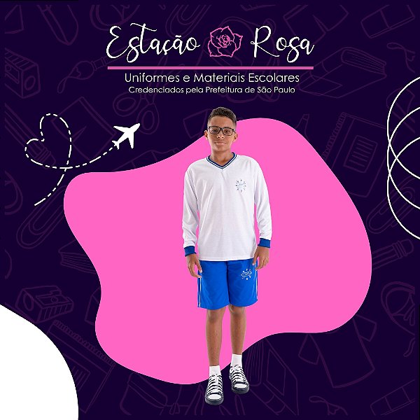 Camiseta Manga Longa Escolar Benedito Estevam