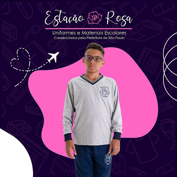 Camiseta Manga Longa Escolar Joaquim Silvério
