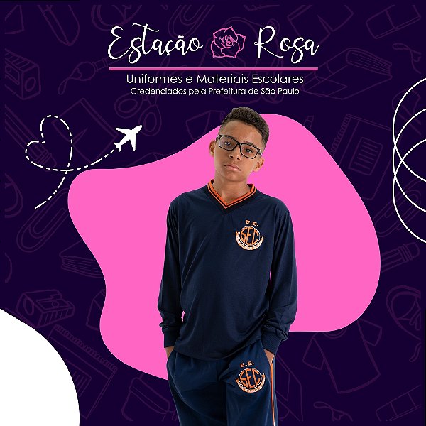 Camiseta Manga Longa Escolar Estanislau Camargo