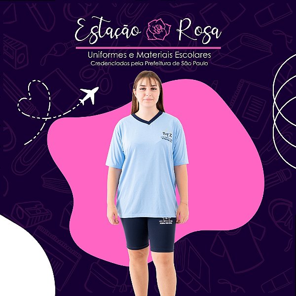 Camiseta Azul Claro Tradicional Sebastião Faria Zimbres