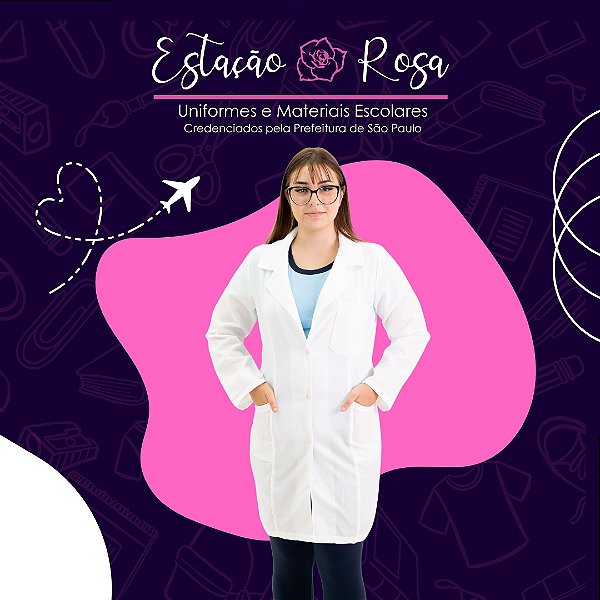 Jaleco Escolar Feminino Poly Master