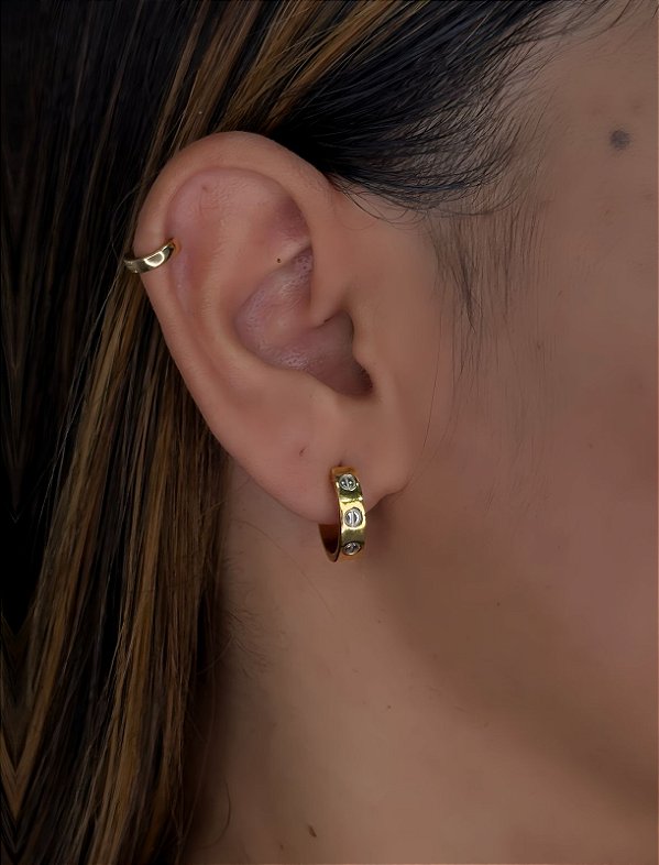 ARGOLA INSPIRAÇÃO CART. BANHADA A OURO 18K