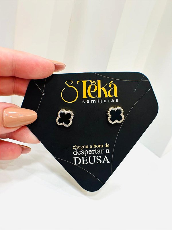 BRINCO CELEBRAR TREVO DA SORTE BANHADO A OURO 18K