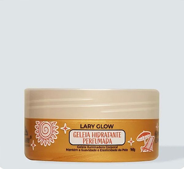 Geleia Hidratante Perfumada Lary Glow Iluminador Corporal com Brilho | Pele Radiante para o Carnaval 2026