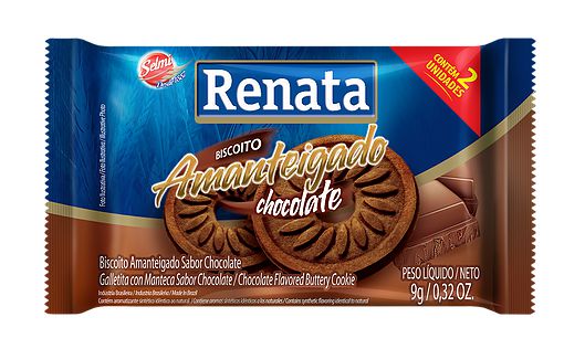 Biscoito Renata Amanteigado Chocolate 280X8,8G