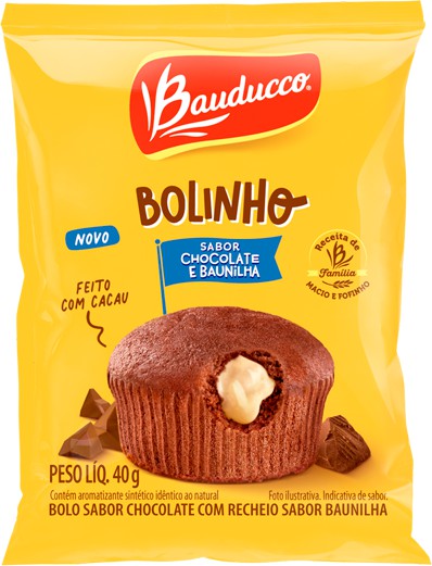 Bolinho Bauducco Chocolate e Baunilha 40G