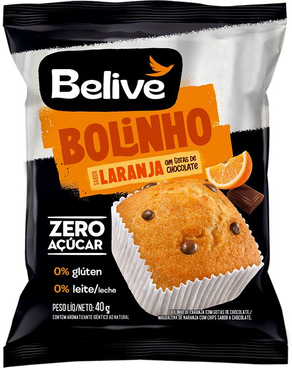 BOLINHO BELIVE LARANJA COM GOTAS 6X10X40G