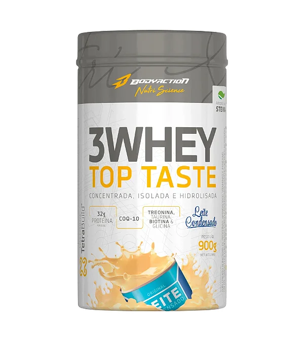 3 Whey Top Taste Leite Condensado 900g - VAL. FINAL/01/2026