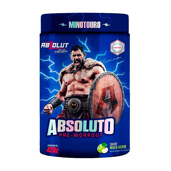 Pré Treino Absoluto 420g Sabor Maçã Verde Absolut Nutrition