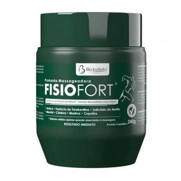 POMADA DESODORANTE MASSAGEADORA FISIOFORT BIO INSTINTO 240G
