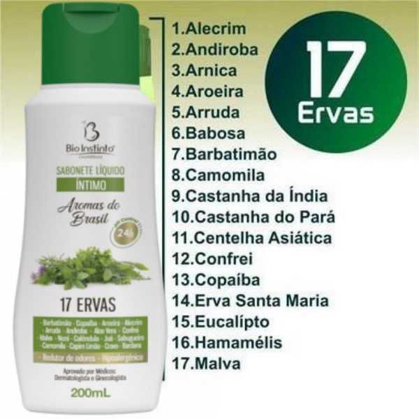 SABONETE INTIMO 17 ERVAS BIO INSTINTO 200ML