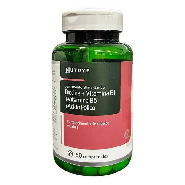 SUPLEMENTO DE BIOTINA + VITAMINA B1 + VITAMINA B5 + ACIDO FOLICO NUTRYE 60 COMPRIMIDOS