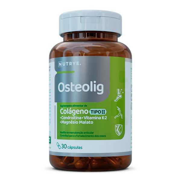 OSTEOLIG - COLAGENO TIPO 2 + VITAMINA K2 + MAGNÉSIO MALATO 40MG 30 CAPSULAS