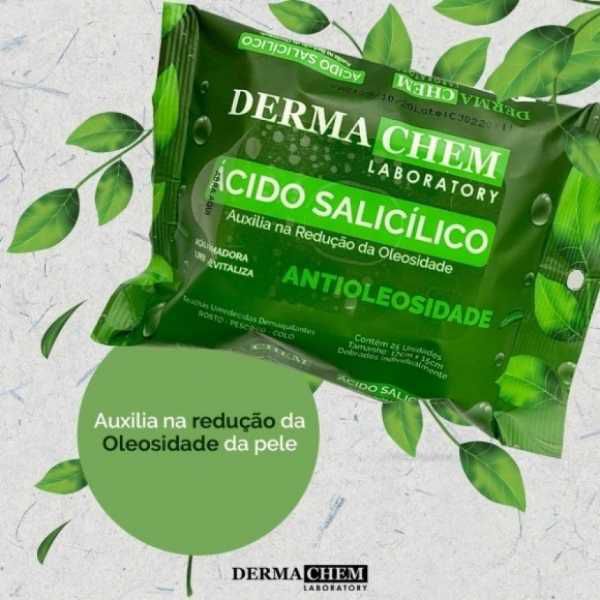 LENCO DEMAQUILANTE ANTIOLEOSIDADE DERMACHEM C/25UND