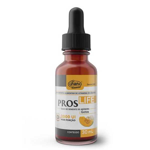 ÓLEO DE SEMENTE DE ABÓBORA COM VITAMINA D3 PROSLIFE UNILIFE 30ML