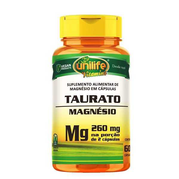 TAURATO DE MAGNESIO UNILIFE 620MG 60 CAPSULAS