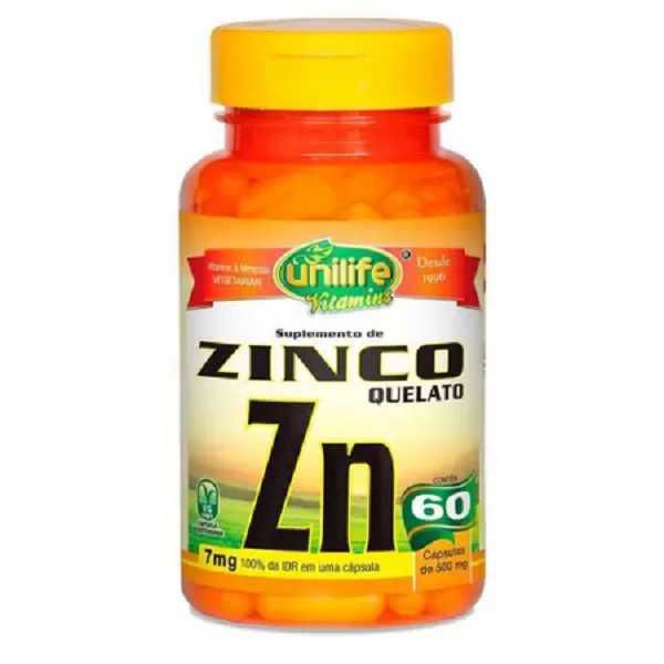 ZINCO QUELATO UNILIFE 600MG 60 CAPSULAS