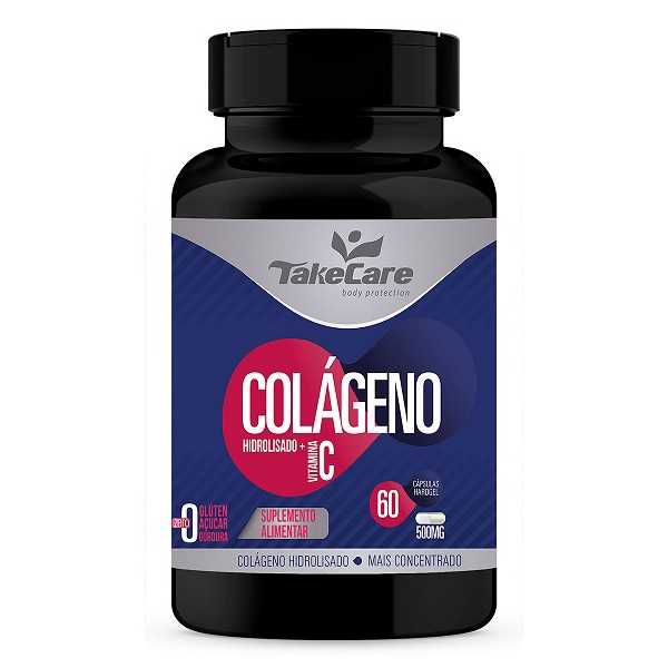 COLÁGENO HIDROLISADO + VITAMINA C TAKE CARE  500MG 60 CÁPSULAS