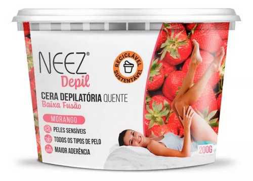 CERA DEPILATÓRIA QUENTE MORANGO NEEZ DEPIL 200G