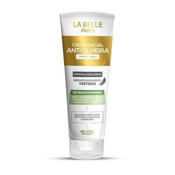 CREME FACIAL ANTIOLHEIRA FORMULA EXCLUSIVA SOLA  LA BELLE PARIS 50G