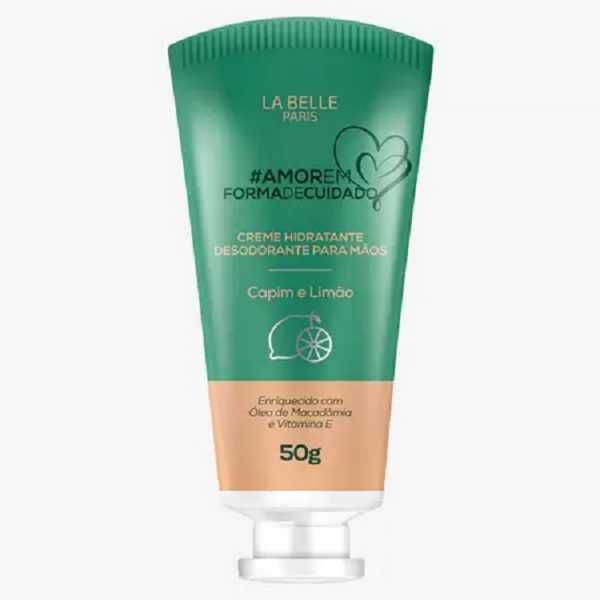 CREME HIDRATANTE DESODORANTE PARA MAOS CAPIM LIMAO  LA BELLE PARIS 50G