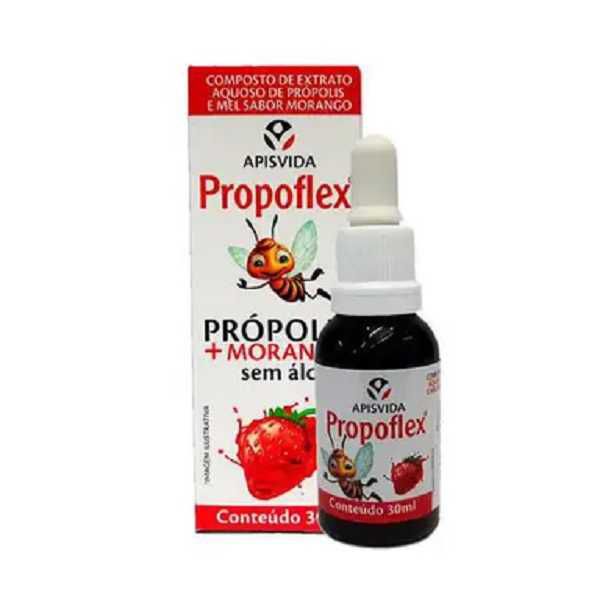 EXTRATO DE PROPOLIS E MEL SABOR MORANGO APIS VIDA 30M