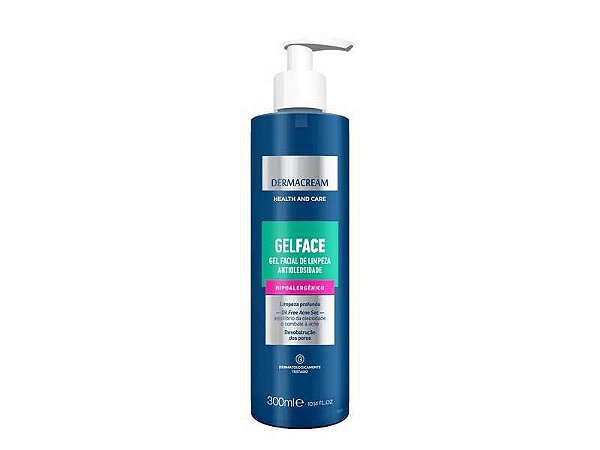 GEL FACIAL DE LIMPEZA ANTIOLEOSIDADE GEL FACE DERMACREAM  300ML