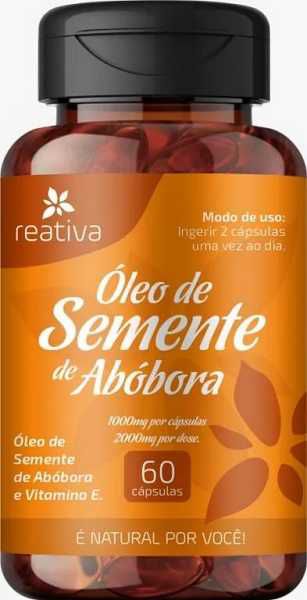 OLEO DE SEMENTE DE ABOBORA 1000 MG REATIVA 60 CAPSULAS