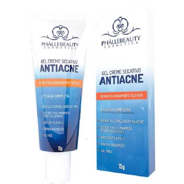 GEL CREME SECATIVO ANTIACNE  PHALLEBEAUTY 15G