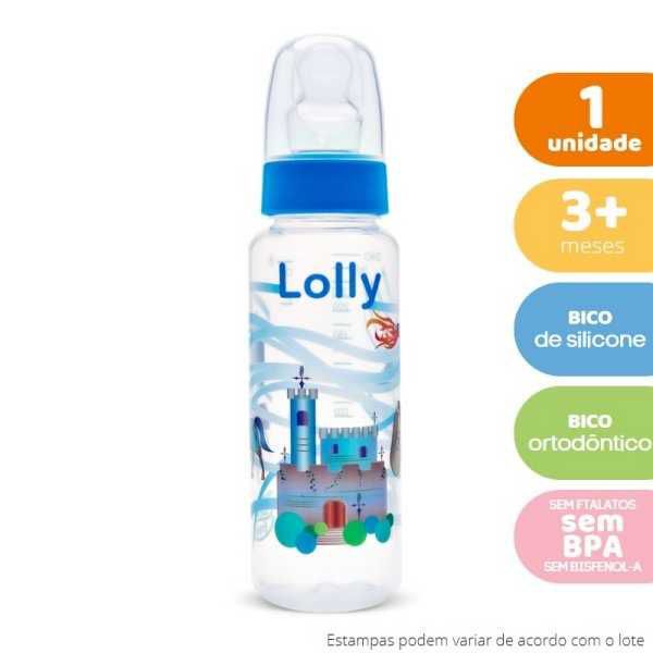 MAMADEIRA LOLLY NENNY TIP ORTODÔNTICA 240ML AZUL REF. 1362-01 M