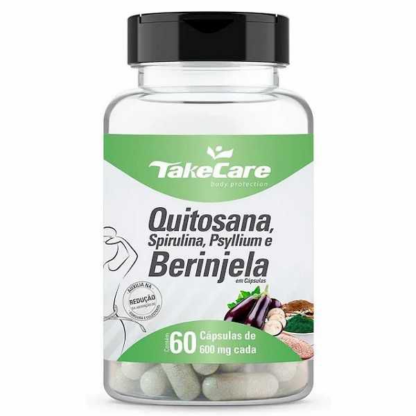QUITOSANA, SPIRULINA, PSYLLIUM E BERINJELA TEKE CARE 600 MG 60 CAPSULAS