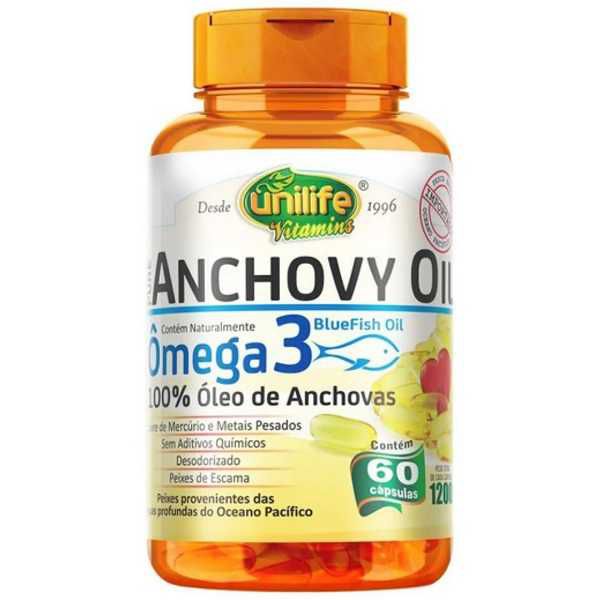 ÔMEGA 3 ÓLEO DE ANCHOVA UNILIFE 1.200MG 60 CAPSULAS
