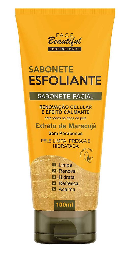 SABONETE ESFOLIANTE MARACUJA 100ML DP/12 - FACE BEAUTIFUL